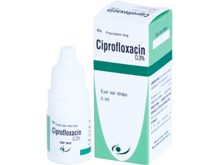 Thuốc Ciprofloxacin dạng lỏng dùng để nhỏ mắt, tai