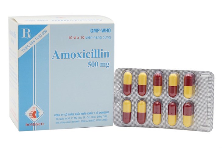 Viêm xoang trán uống thuốc gì nhanh khỏi - Viên uống Amoxicillin 500mg