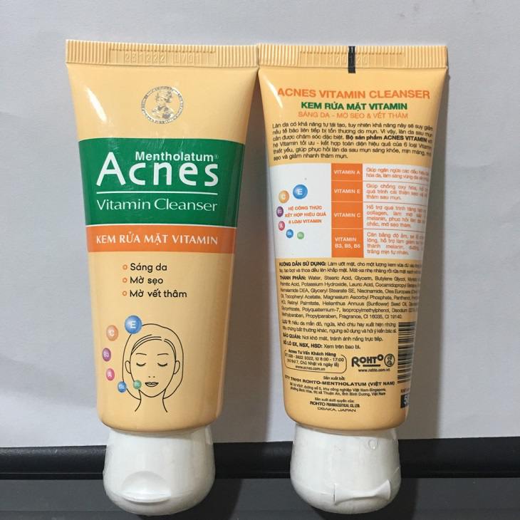 Kem rửa mặt Acnes Vitamin Cleanser dùng thế nào?