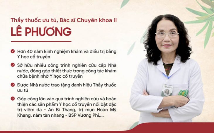 Bác sĩ Lê Phương – Giám đốc Chuyên môn Trung tâm Da liễu Đông y Việt Nam